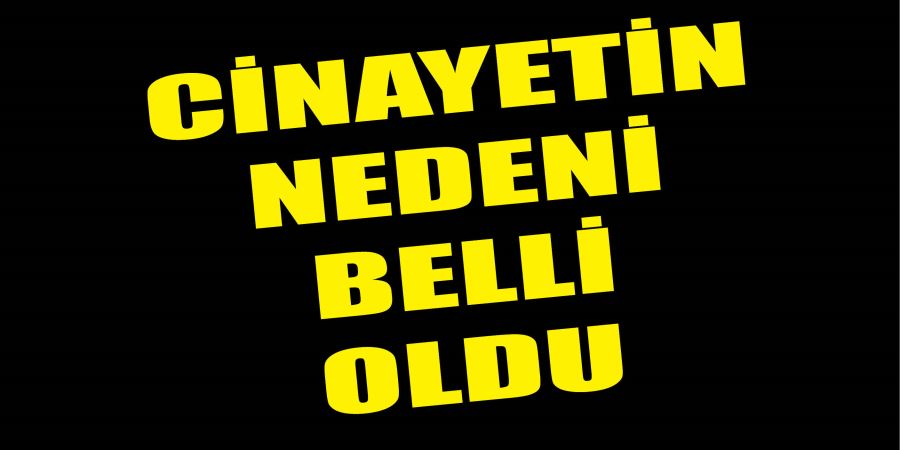 CİNAYETİN NEDENİ BELLİ OLDU