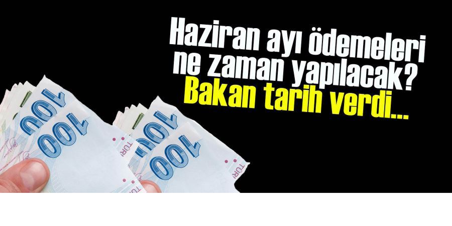 HAZİRAN AYI ÖDEMELERİ NE ZAMAN YAPILACAK? BAKAN TARİH VERDİ…