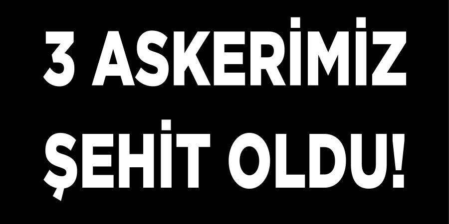 3 ASKERİMİZ ŞEHİT OLDU!