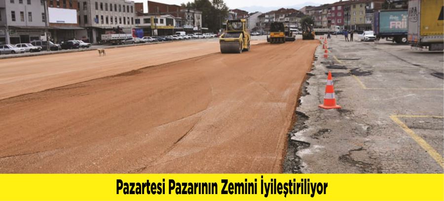 Pazartesi Pazarının Zemini İyileştiriliyor