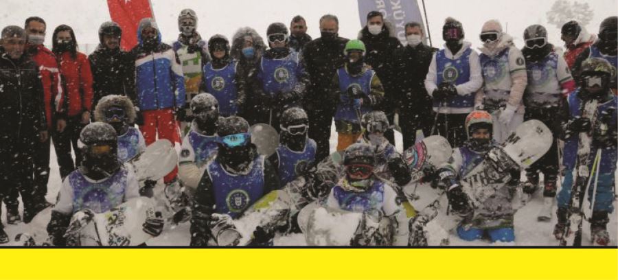 Çocukların kayak ve snowboard heyecanı